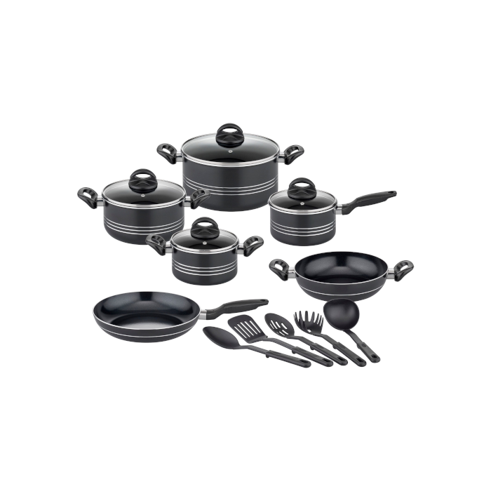 Topf-Set Milano, inkl. 5-teiliges Küchenhelfer-Set
