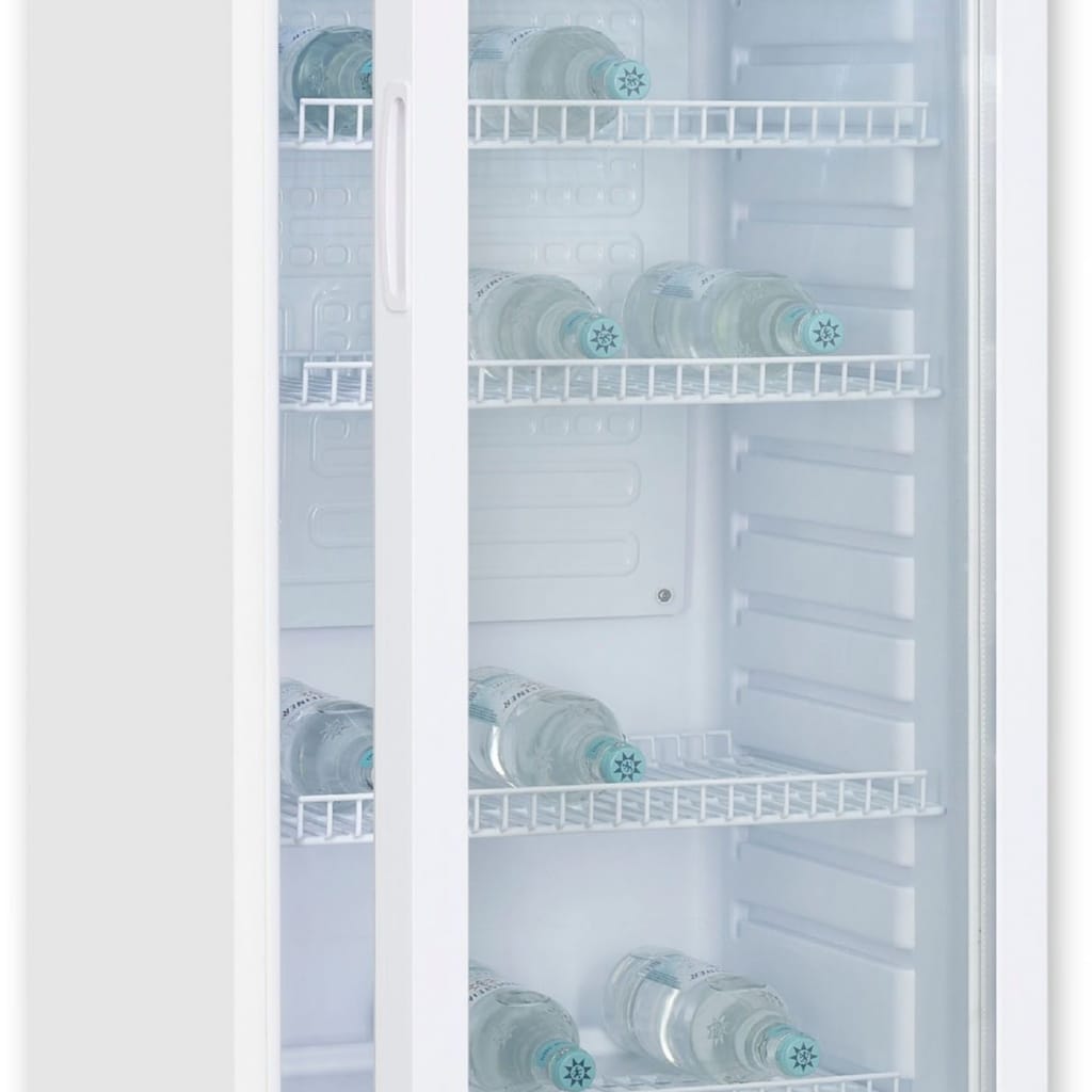 exquisit Getränkekühlschrank GKS240-GT-160C weiss, 140 cm hoch, 54 cm breit, Alles auf einen Blick dank Isolierglastür zudem sehr energieeffizient