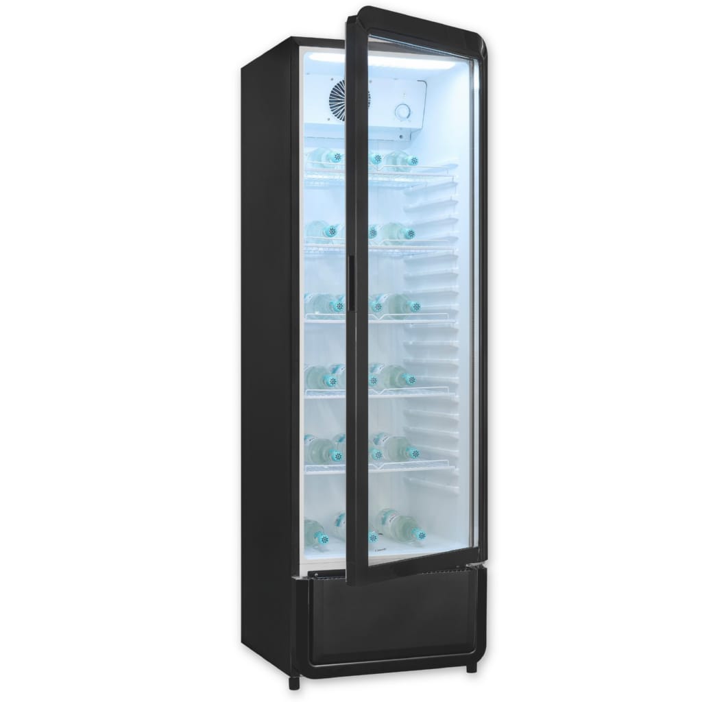 exquisit Getränkekühlschrank GKS260-GT-431D weiss GKS260-GT-431D schwarz, 172,5 cm hoch, 54 cm breit, Alles auf einen Blick dank Isolierglastür und übersichtliche Lagerung