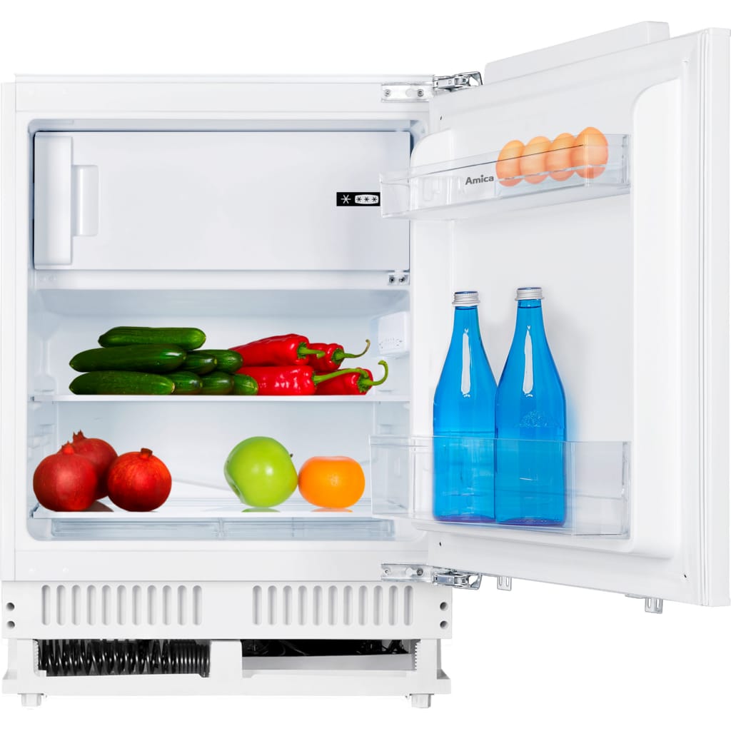 Amica Einbaukühlschrank UKSX 361 901, 82,5 cm hoch, 59,6 cm breit, Kompakter Einbaukühlschrank mit klarer Sicht und leichter Pflege