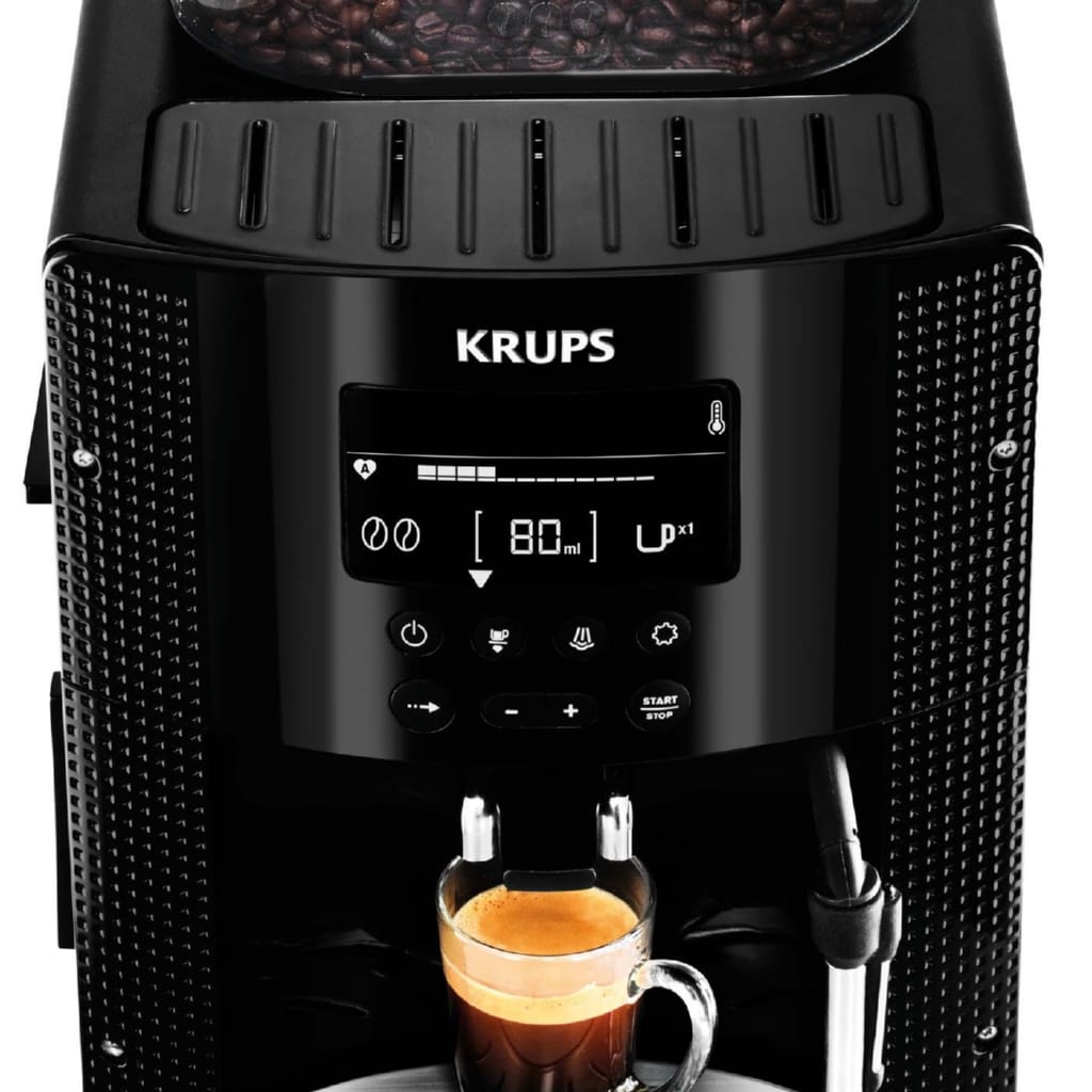 Krups Kaffeevollautomat EA815070 Kaffeevollautomat 15 Bar LC-Display Schwarz