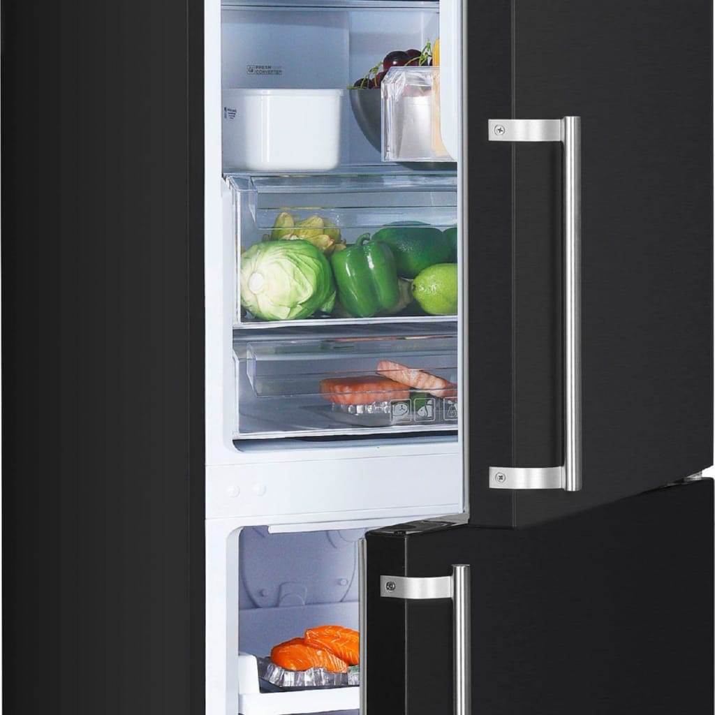 Hanseatic Kühl-/Gefrierkombination HKGK19560CNFDBI, 195 cm hoch, 60 cm breit, Schnellgefrierfunktion, Eco-Modus, NoFrost, Display, Türalarm