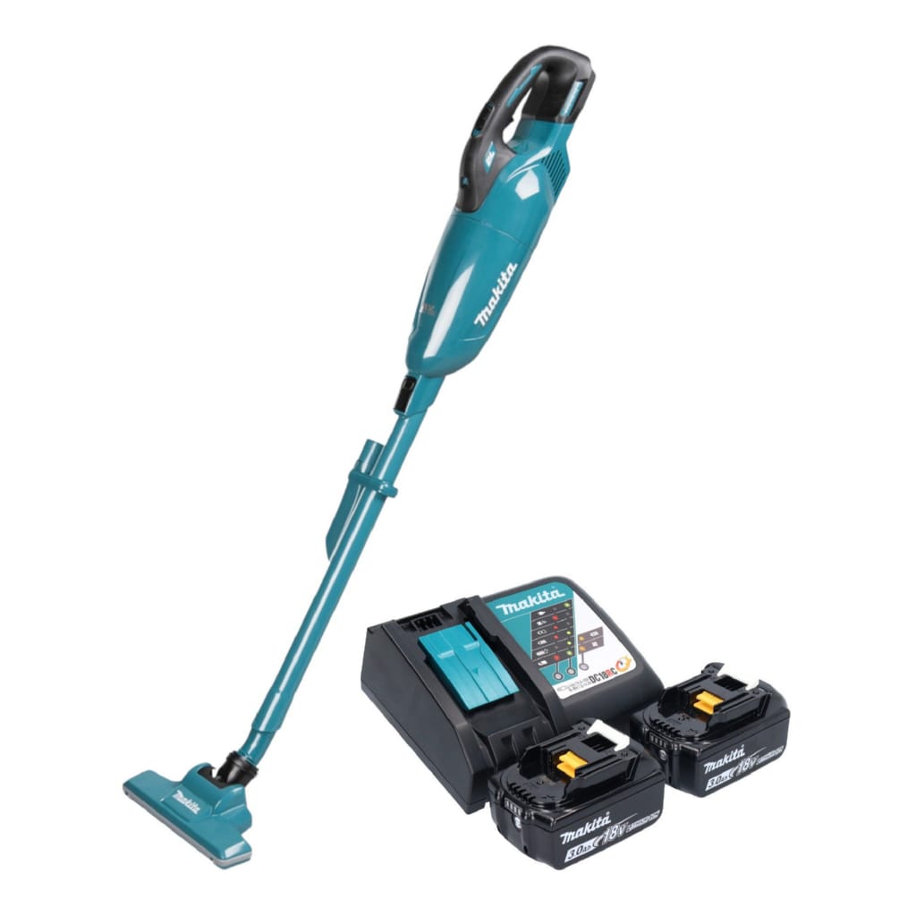 Makita Akku-Handstaubsauger DCL 283 FRF 18 V 0,73 l Brushless + 2x Akku 3,0 Ah + Ladegerät
