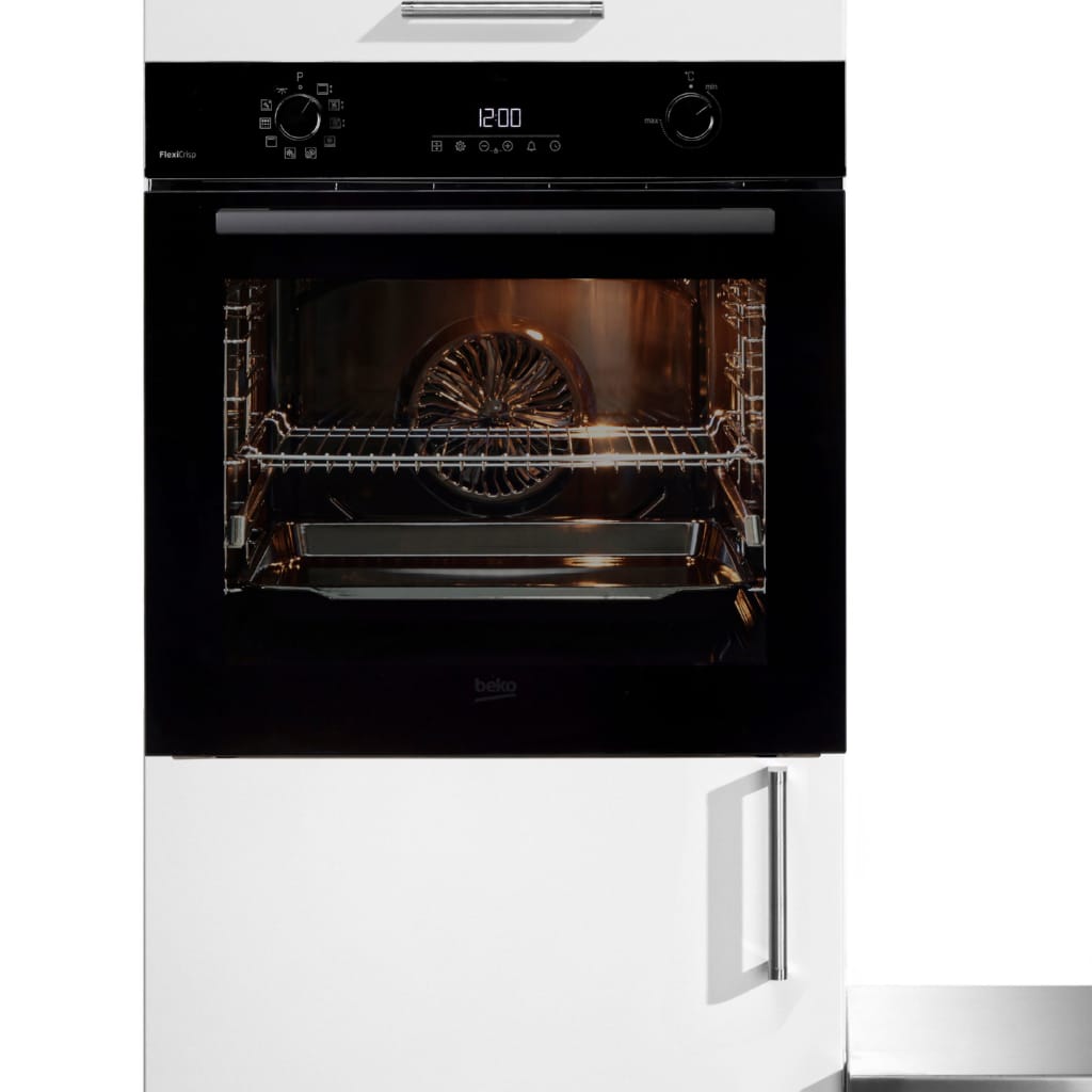 BEKO Einbaubackofen BCBIS17300BMPF, mit 1-fach-Teleskopauszug, SteamShine, Dampf für knusprige Kruste & fluffiges Inneres dank SteamAdd