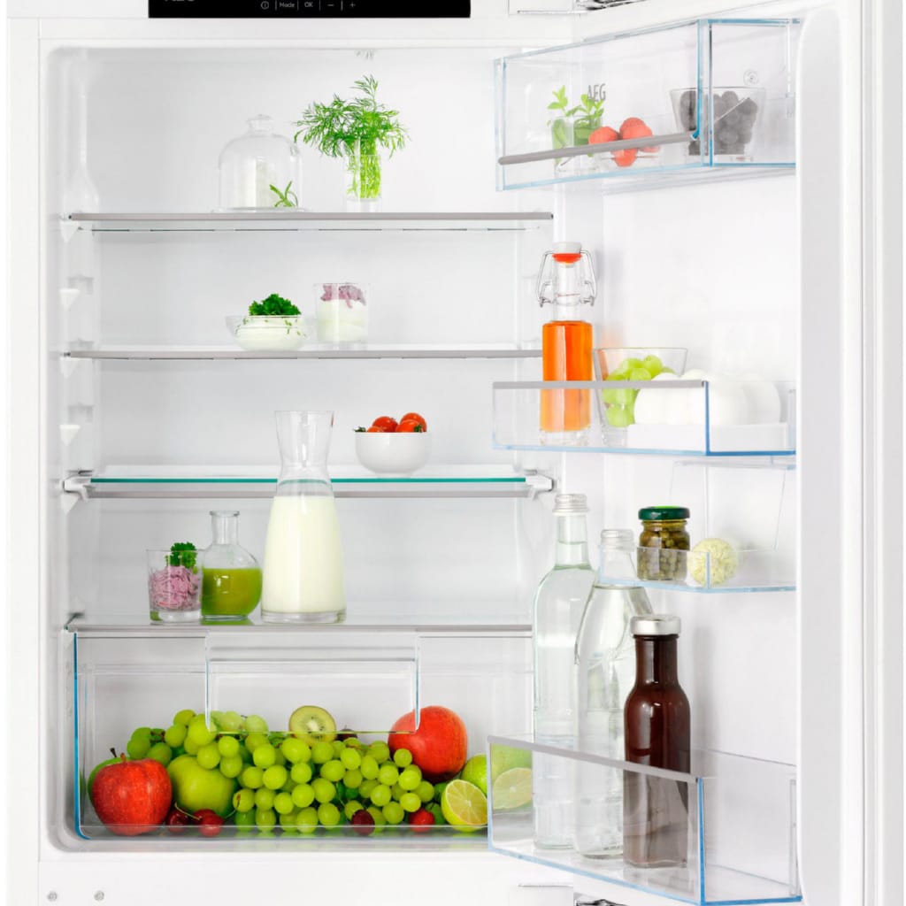 AEG Einbaukühlschrank Serie 5000 TSK5O88WDF, 87,3 cm hoch, 55,6 cm breit, 137 L, variable Glasablagen bis zu 25 kg belastbar, Touch, Festtür