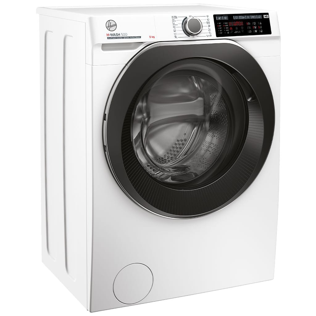 Hoover Waschmaschine HWQ 58AMBS/1-S, 8 kg, 1500 U/min, Mengenautomatik Plus, Wi-Fi + Bluetooth, Dampffunktion