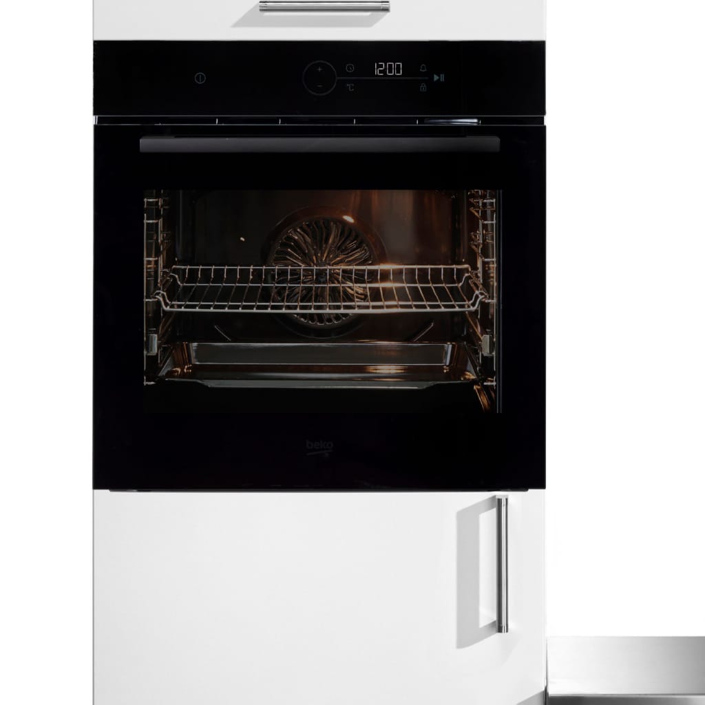 BEKO Einbaubackofen BCBIM17400B, mit 1-fach-Teleskopauszug, SteamShine, Mit AirFry knusprig frittieren im Ofen – ganz ohne zusätzliches Fett