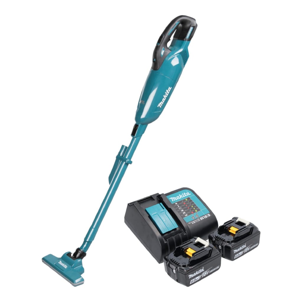 Makita Akku-Handstaubsauger DCL 283 FSG 18 V 0,73 l Brushless + 2x Akku 6,0 Ah + Ladegerät