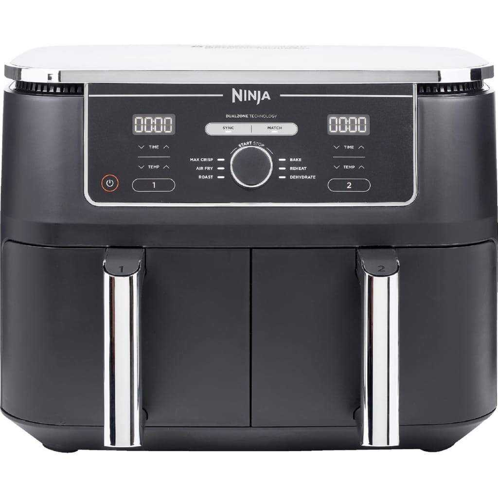 NINJA Heißluftfritteuse Foodi AF400EU Dual Zone Airfryer, 2470 W, mit 6 Programmen, 9,5 L für bis 8 Personen