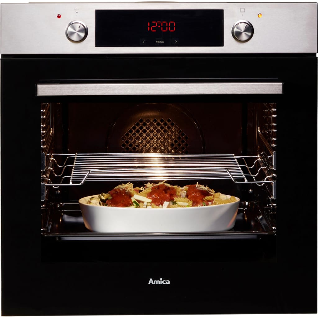 Amica Einbaubackofen EBX 944 620 E, mit 2-fach-Teleskopauszug, Simple Steam, Viel Platz, hoher Komfort und einfache Reinigung beim Backen