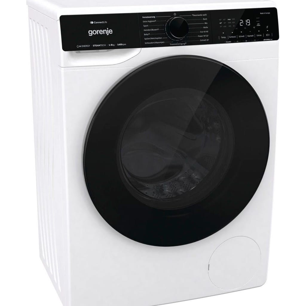 GORENJE Waschmaschine WPNA84SATSWIFI, 8 kg, 1400 U/min, SlimLine - nur 46,5 cm tief
