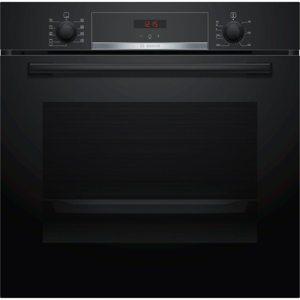 BOSCH Backofen HBA534EB0 schwarz Einbauherd autark 3D Heißluft Teleskopauszug EEK A